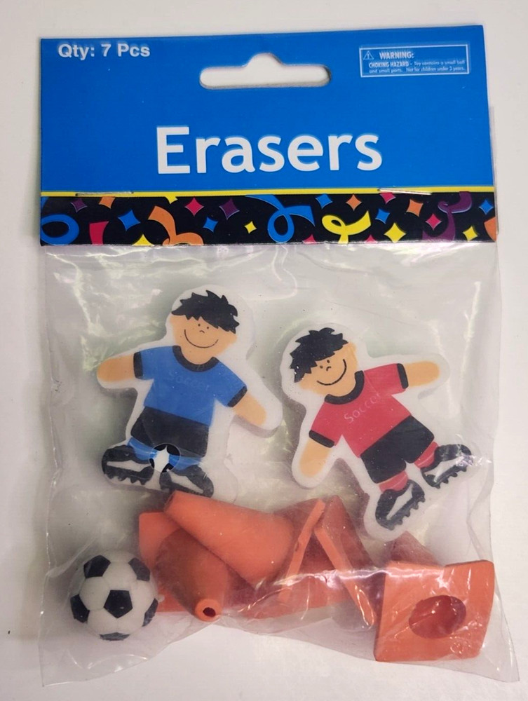 Soccer Themed Erasers