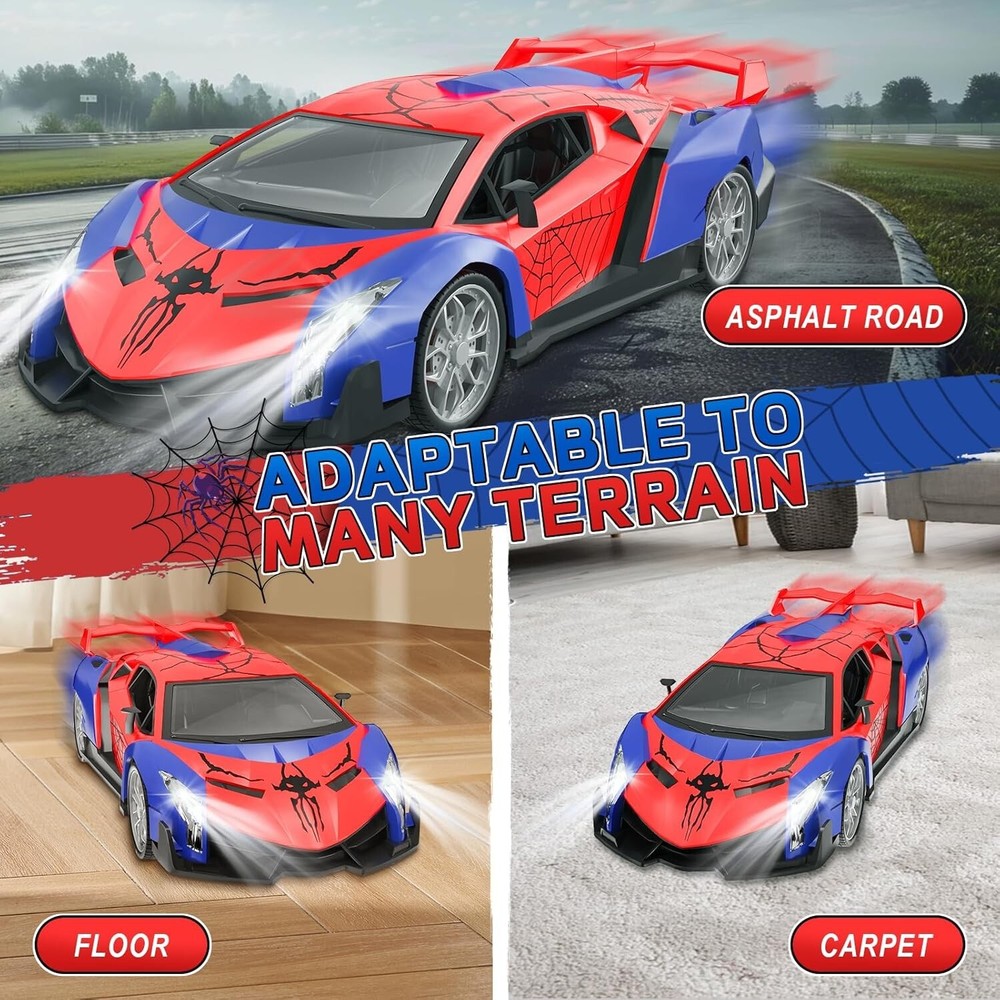 Spider Remote Control Car, Fast RC Car Toy with Light & Controller