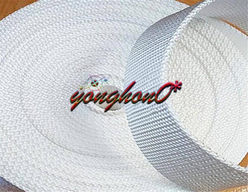 25M Length (25mm) Width White Strap Nylon Webbing Strapping New