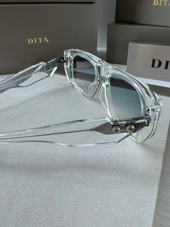 DITA HYPHER-1183 DTS466-A-02 Crystal Silver Blue Gradient Sunglasses