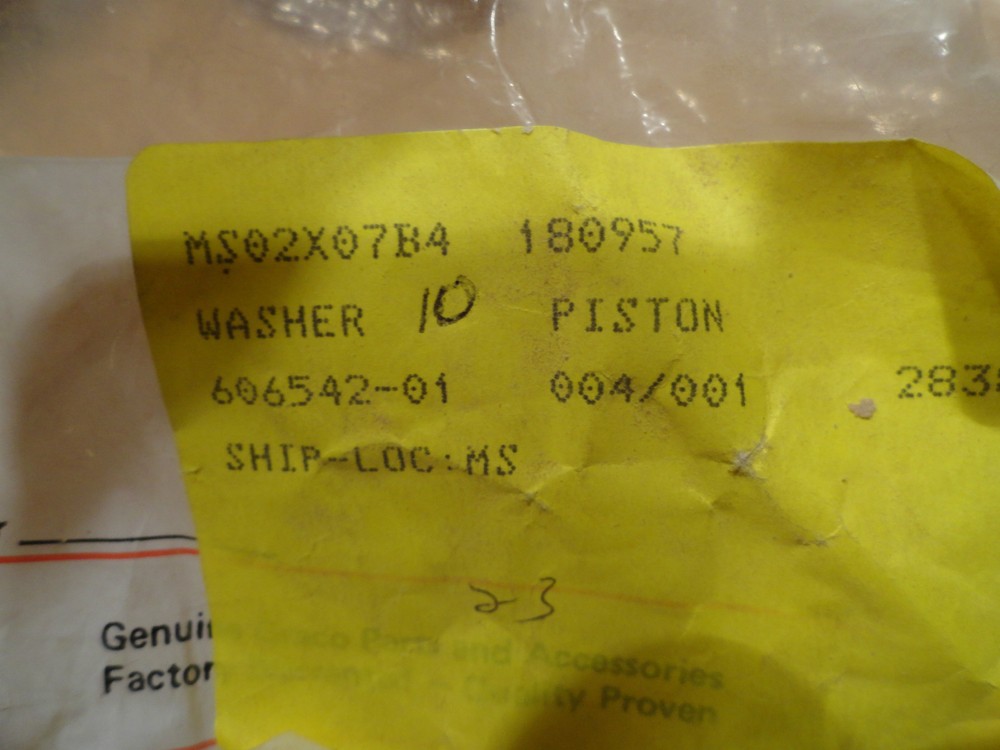 1-Piece Graco 180957 Piston Washers. NEW