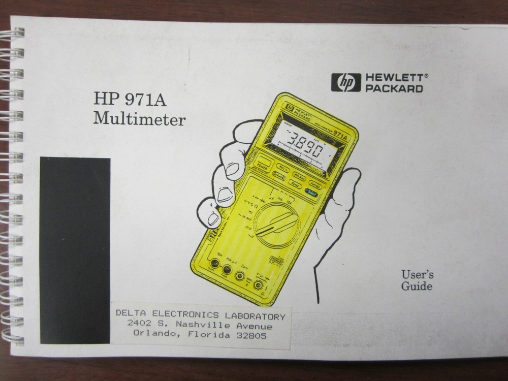 HP 971A Multimeter User's Guide 00971-90002