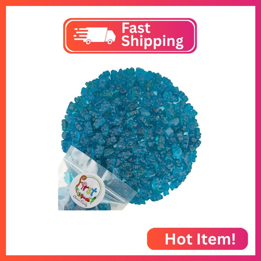 FirstChoiceCandy Gummy Bears (Blue Raspberry, 1 LB)