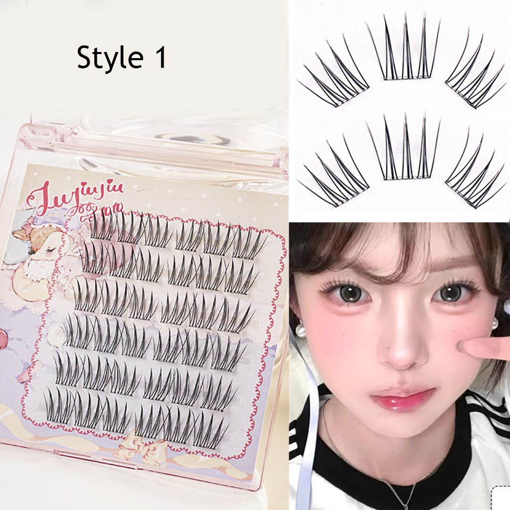 Glue-Free Self-adhesive False Eyelashes Segmented Lash Extension DIY Beauty ☋