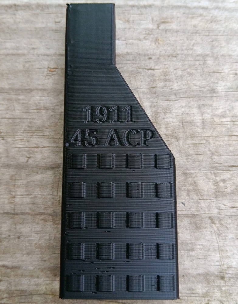1911 .45 ACP Single Stack Speed Loader/Finger Saver For Magazine - Black