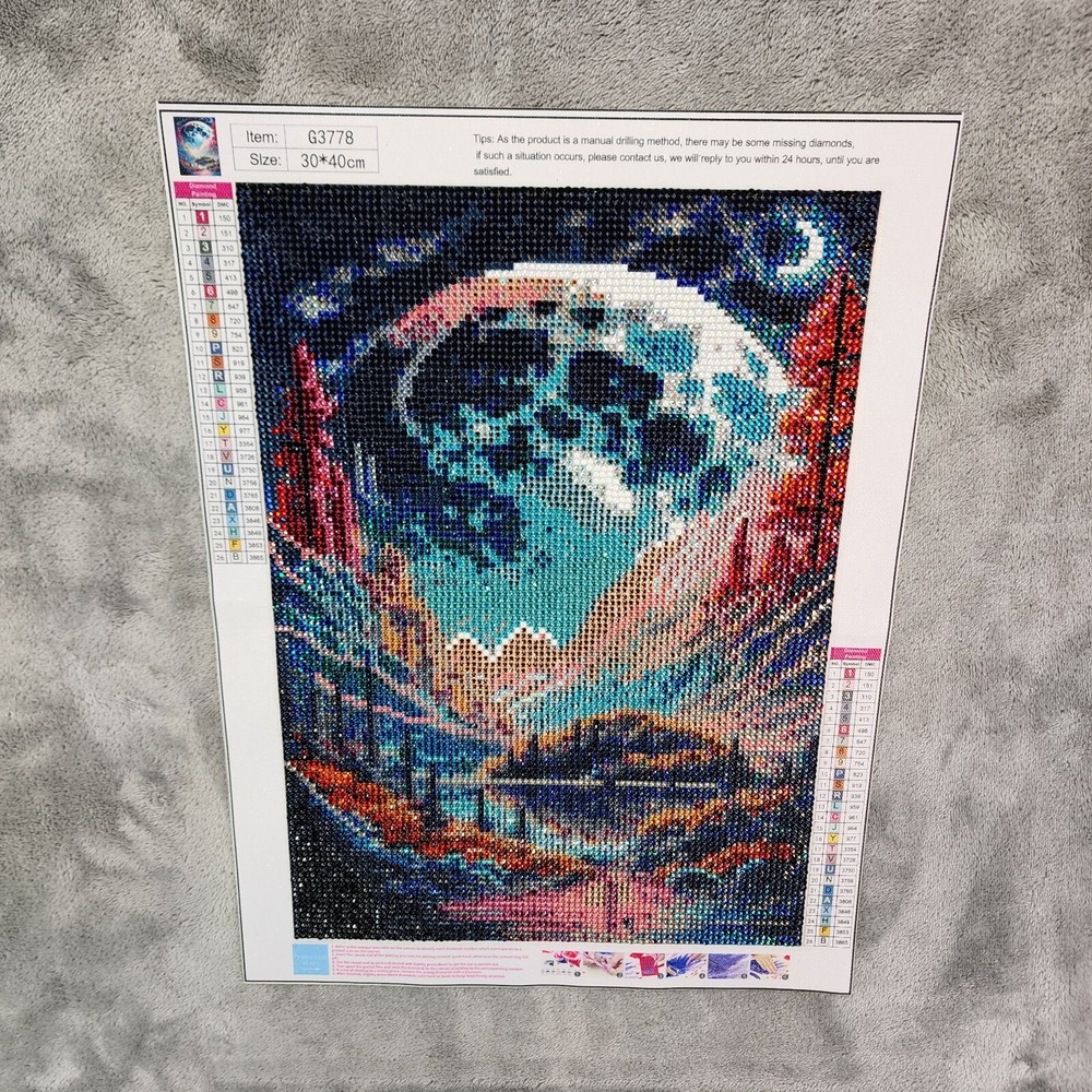 Diamond Painting Finished Completed 3D Wall Art Mountain Range