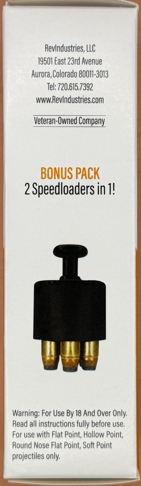 Rev Industries 38/357 Speed Loader – High-Capacity 2-in-1 Reloader