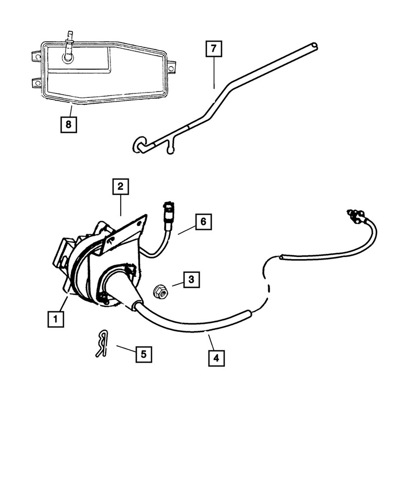 Genuine Mopar Vacuum Reservoir 4886009AA