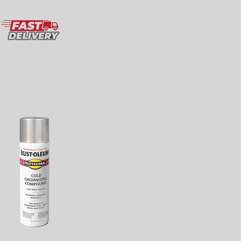 Rust-Oleum 7585838 Cold Gray Professional Galvanizing Compound Spray, 20 Oz