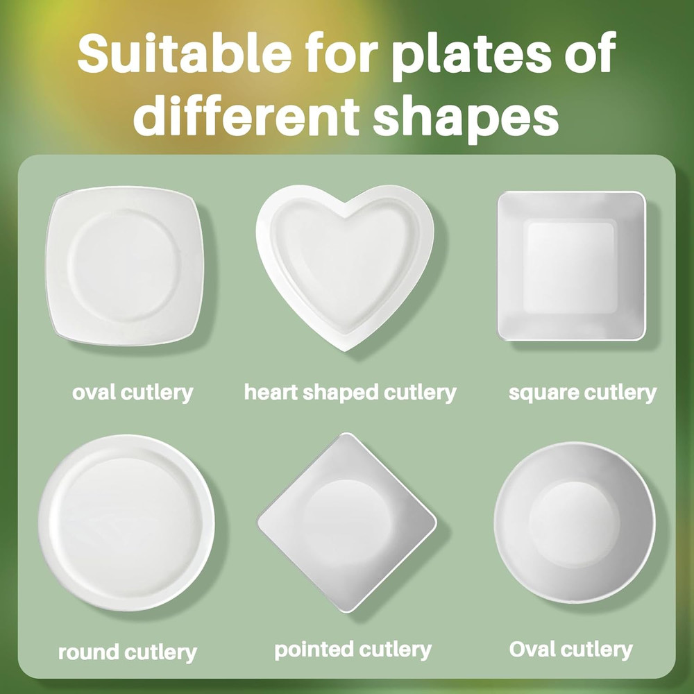 60 PCS Plastic Bowl Covers Elastic Reusable Multicolor