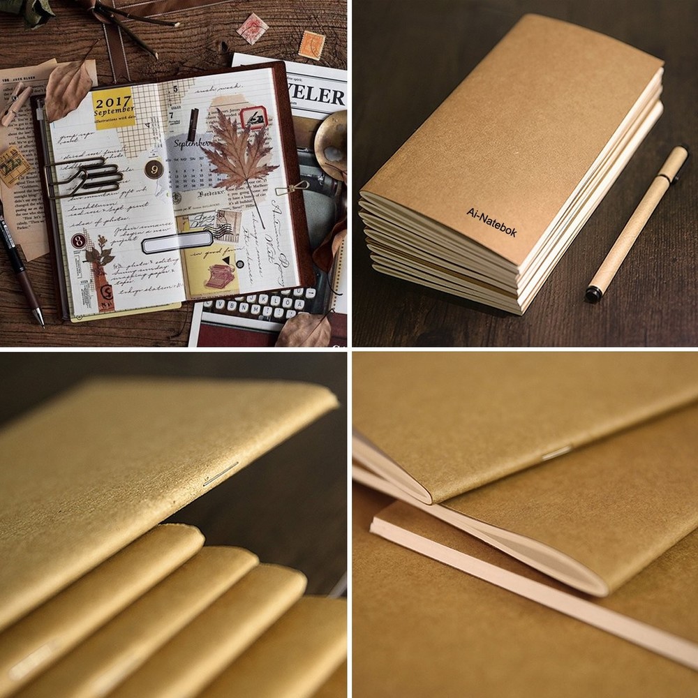 Dot Grid Notebook/Journal Inserts - Refill for Travelers Notebook 7.4 X 4 Inc...
