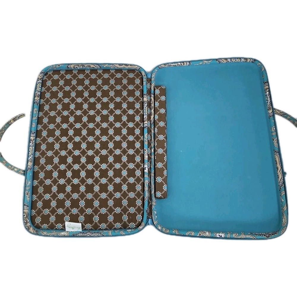 Vera Bradley Laptop Hard-core Organizer Blue Multicolor Quilted Tech Bag