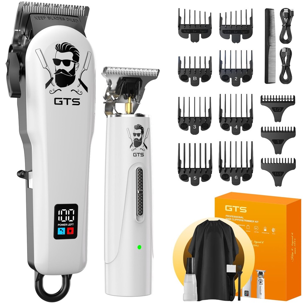 Professional Hair Clippers and Trimmer Set for Men Barber Haircut Kit New