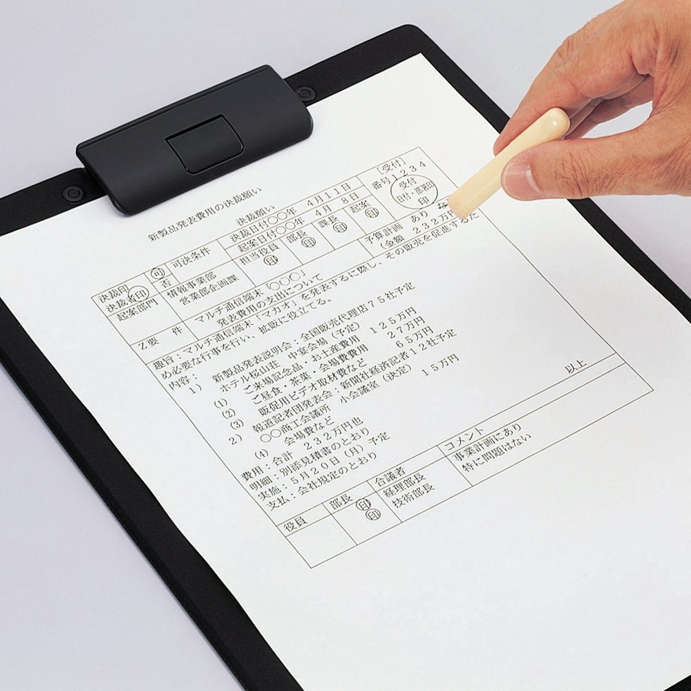 Clipboard stamp compatible A4 vertical black A2980-24