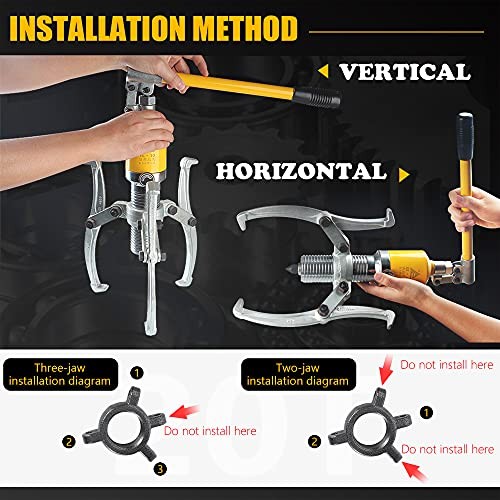 Hydraulic Gear Puller 20T Wheel Bearing Pulling Separator Pump Adjustable Oil