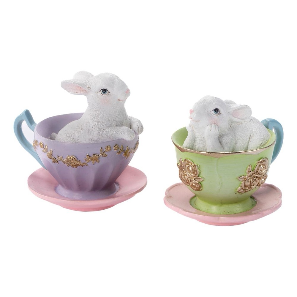 Luxe Pastel Tea Cups Assorted Decoration