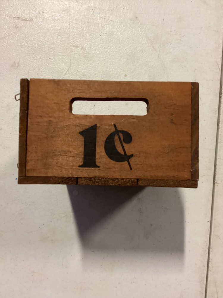 Reproduction 1 Cent Candy Box 5” x 6” x 3”