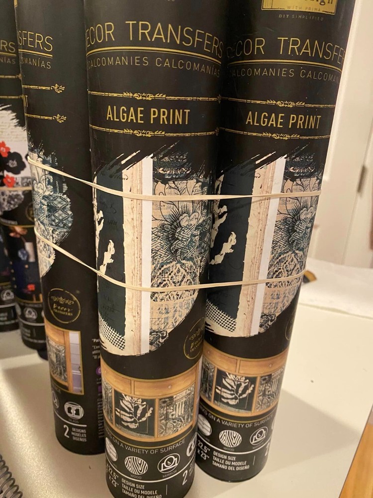 redesign with prima transfer- Algae Print