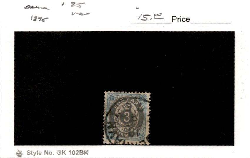 Denmark, Postage Stamp, #25 Used, 1875 (AD)