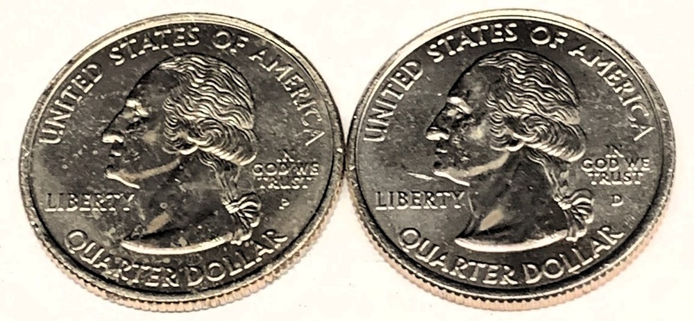 # C7183 UTAH STATEHOOD QUARTERS, 2007-P & 2007-D from MINT ROLLS