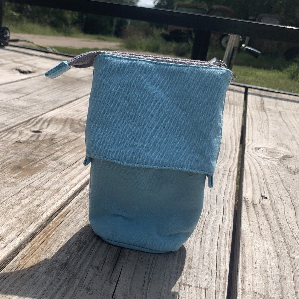 Blue Collapsable Pencil Case From Pushcases