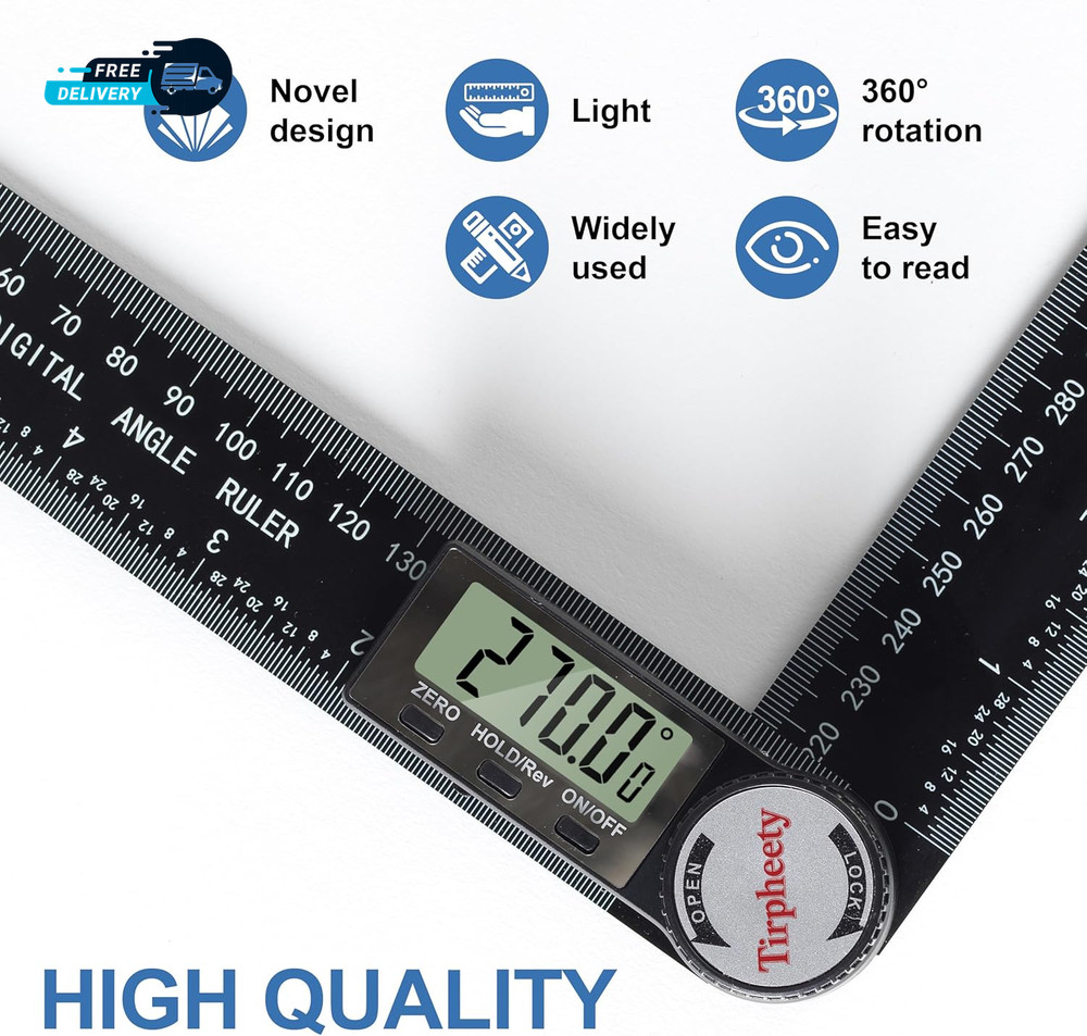 Digital Angle Finder Protractor 3Rd Generation Quick Display Angle Gauge Ruler