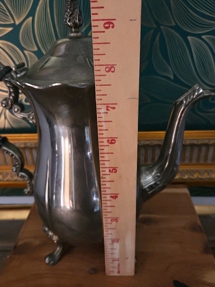 Vintage SILVER Coffee / Tea Pot Silver Tone, Unbranded NICE