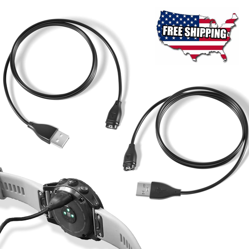 010-12491-01 Charger Cable Kit (2Pcs) For Garmin Multiple Watch Devices