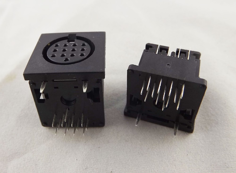1pcs DIN 13 Pin Circular Jack Female Panel Mount PCB Mount Connector Adapter