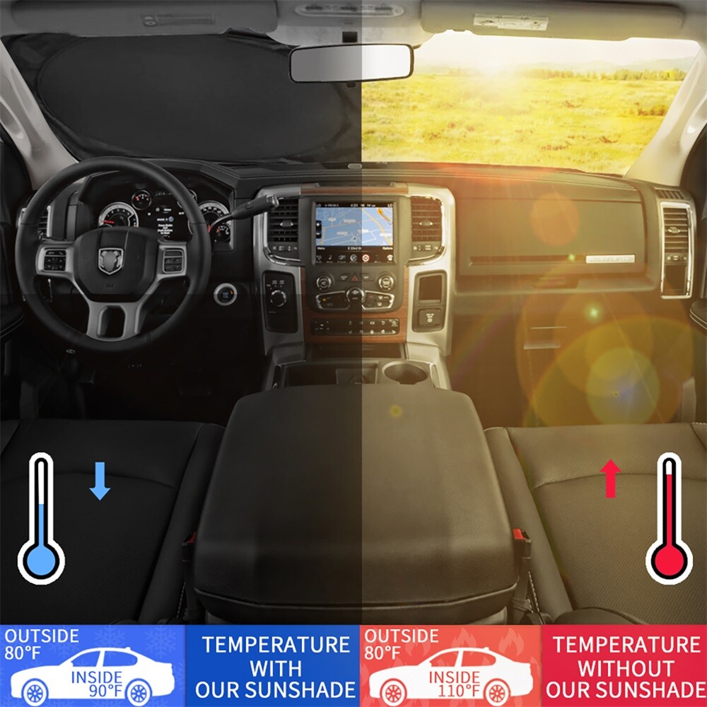 For Mini Copper Front Windshield Sun Visor Shade Cover UV Block Foldable Screen