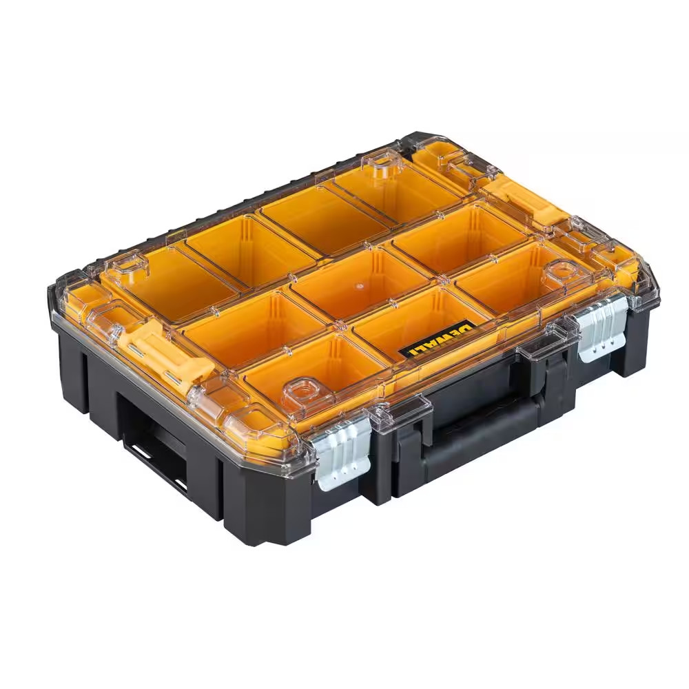 TSTAK V 7 In. Stackable 9-Compartment Small Parts & Tool Storage Organizer
