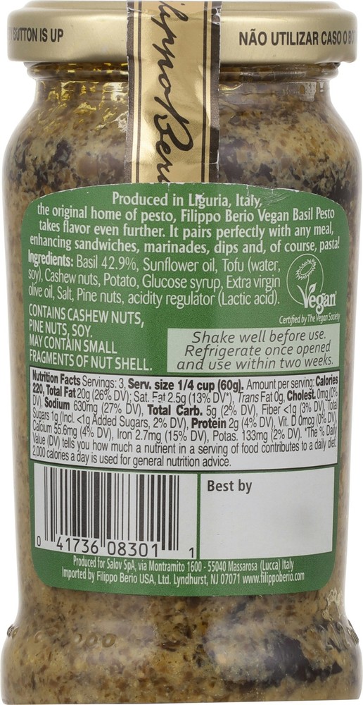 Filippo Berio Pesto Basil