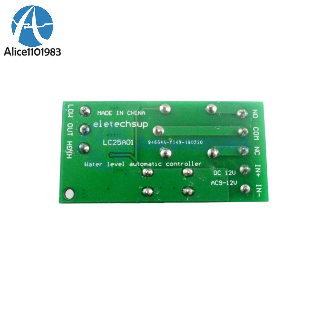 12V Water Level Automatic Controller Liquid Sensor Switch Solenoid Motor Pump