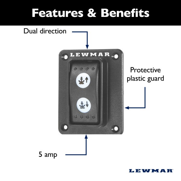 Lewmar 68000593  MARINE ROCKER SWITCH