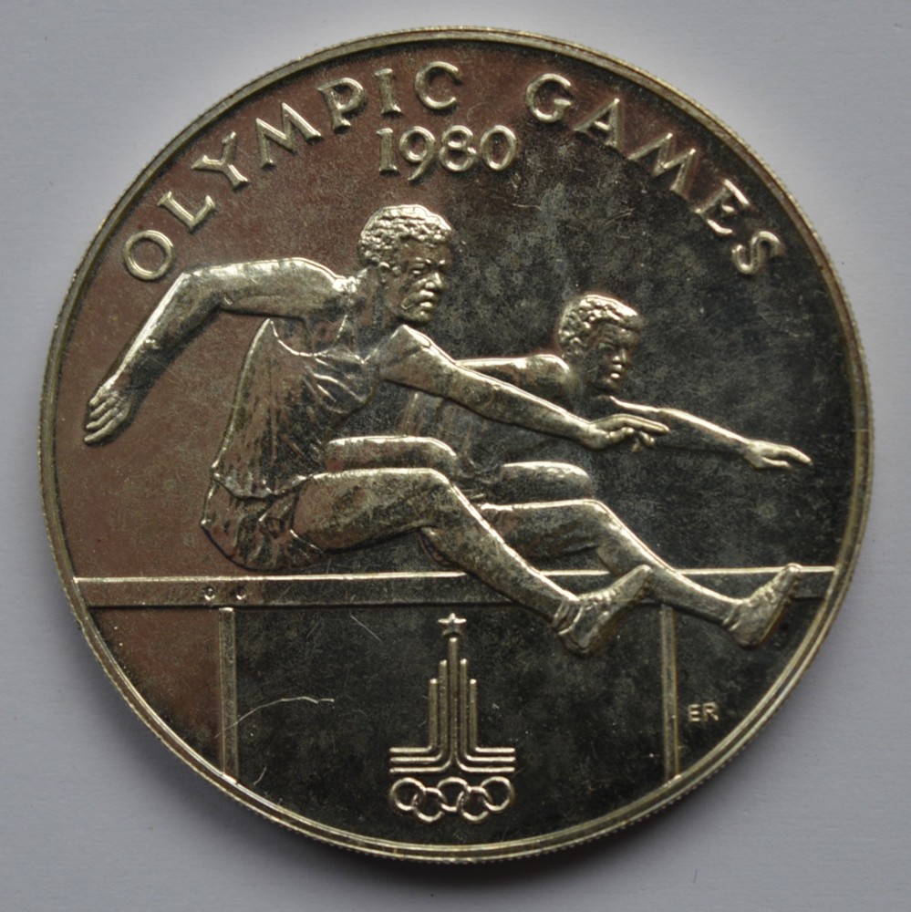 1980 Olympic Games Samoa $10 Silver Coin