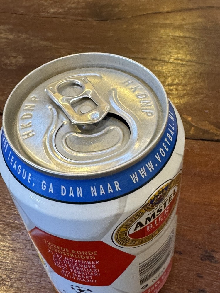 Amstel Bier USFA Champions League schedule - Empty Beer Can Top Opened