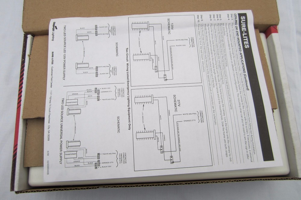 COOPER LIGHTING EXIT LIGHT SIGN CCX61RWH7 EX1 Sure-Lites