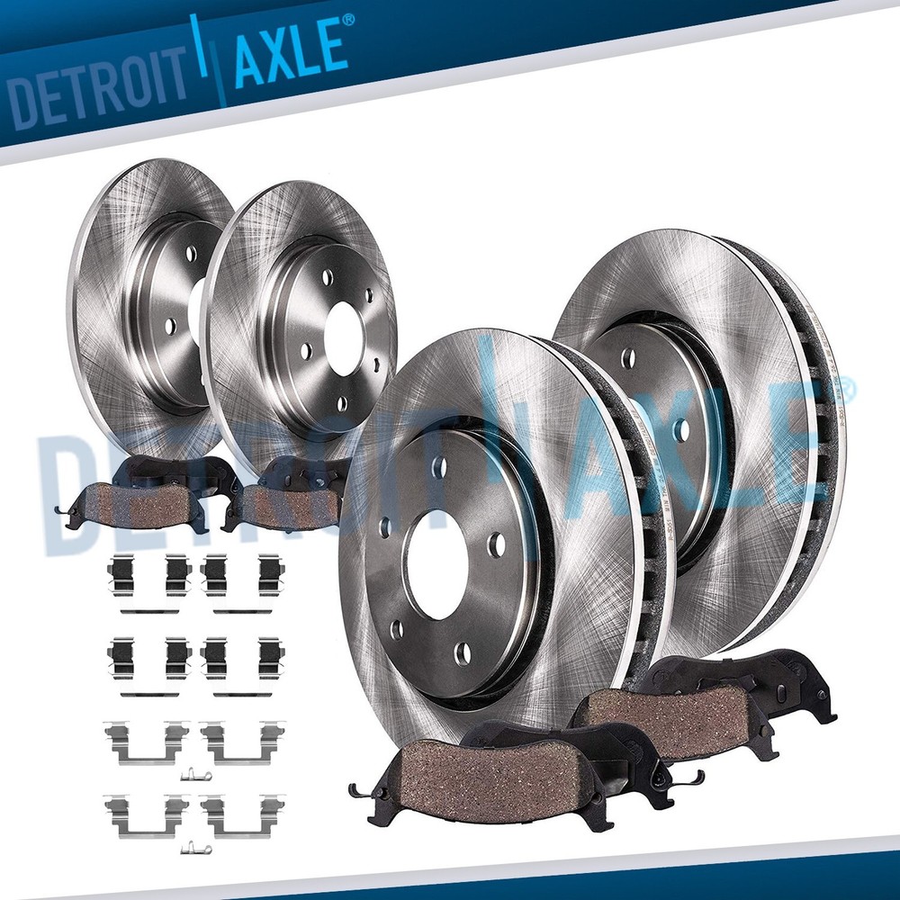 Front & Rear DIsc Rotors + Ceramic Brake Pads Kit for Mitsubishi Eclipse Galant