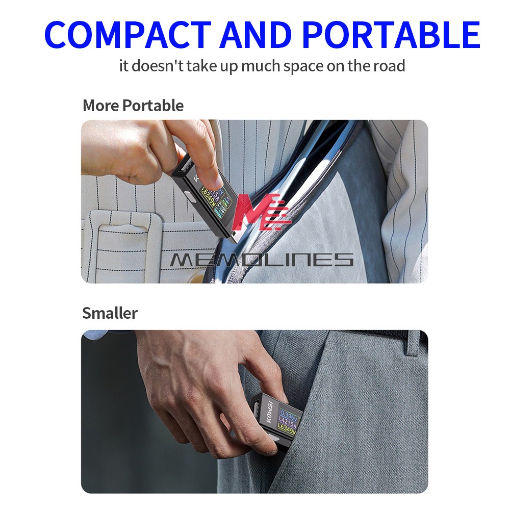 1.06" IPS Multi-function USB Tester Voltage Ammeter Power Meter DC 4-30V 0-8A