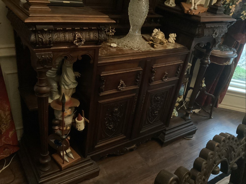 French Renaissance Carved Antique Server Sidebar
