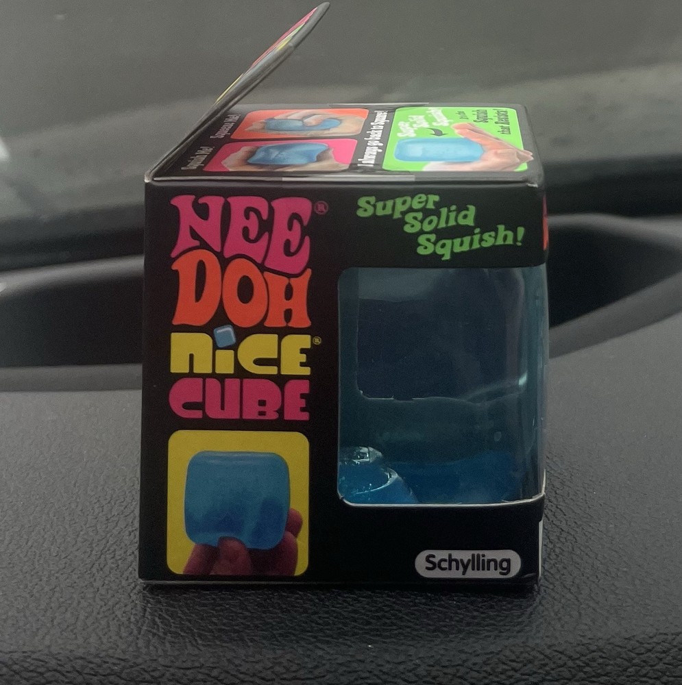 Nee Doh Nice Cube - Super Solid Squish! (Blue) - Brand New/Factory Sealed!
