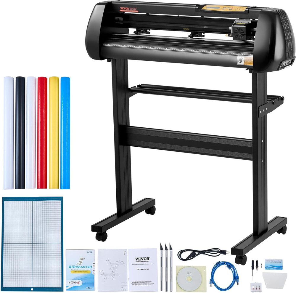 Vinyl Cutter Machine, Upgraded 28 Inch Paper Feed Cutting Plotter Bundle, Adjust