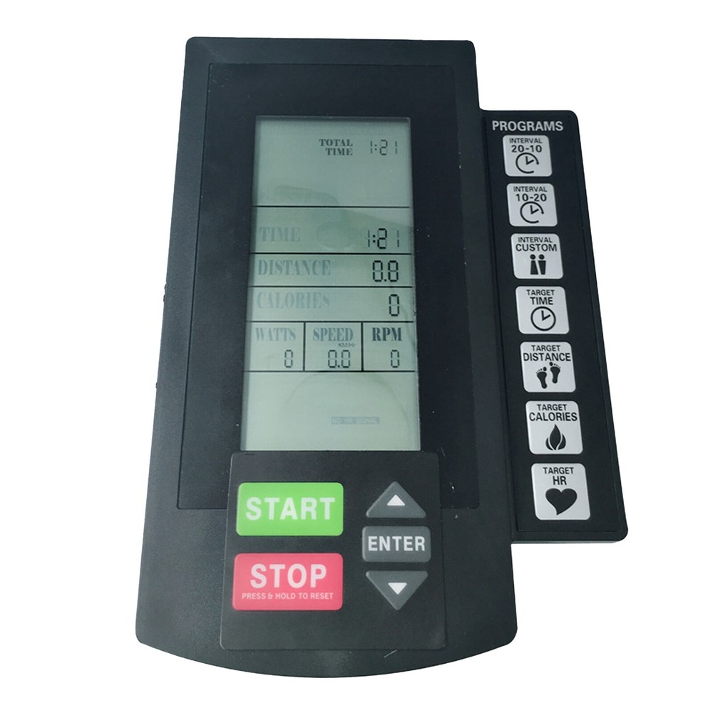 Electronic Counter Wind Resistance Magnetic Control Exercise Bicycle LCD Display