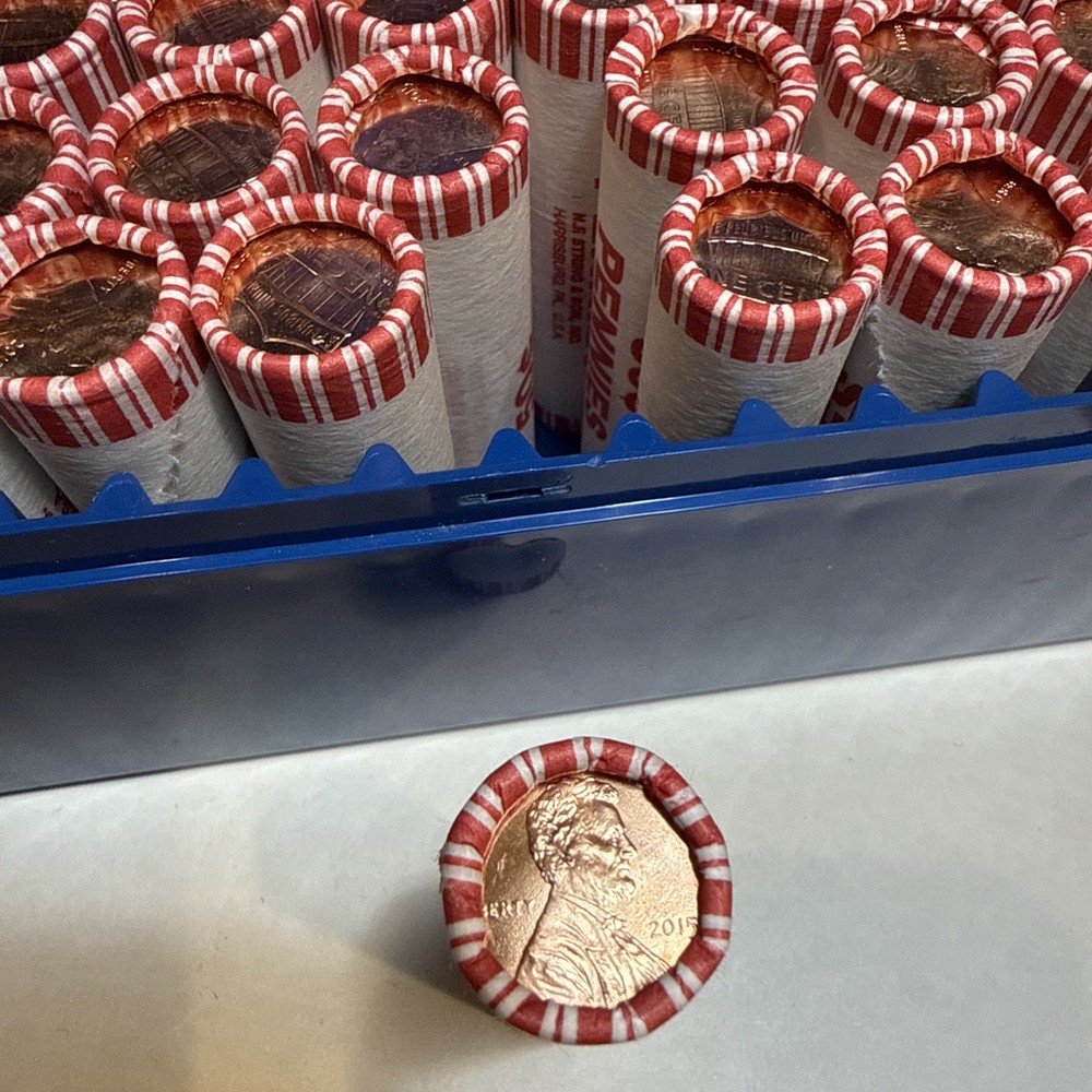 2015 P BU Unopened Original NF String & Son Bank Sealed Lincoln Shield Cent Roll