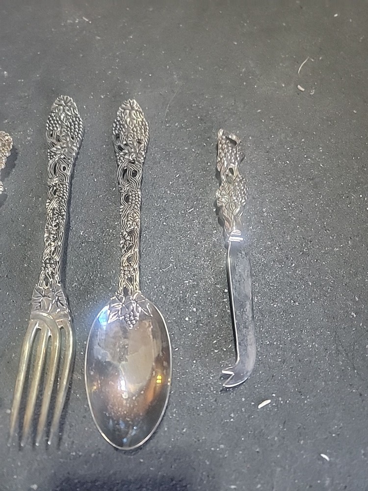 Godinger Silver Plated Grape Vine Flatware Lot