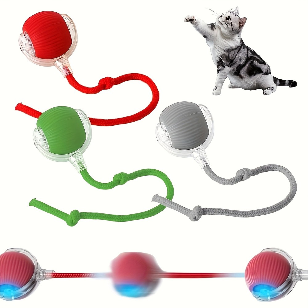 Automatic 360° Rolling Pet Ball - Grinding and Soothing Function,