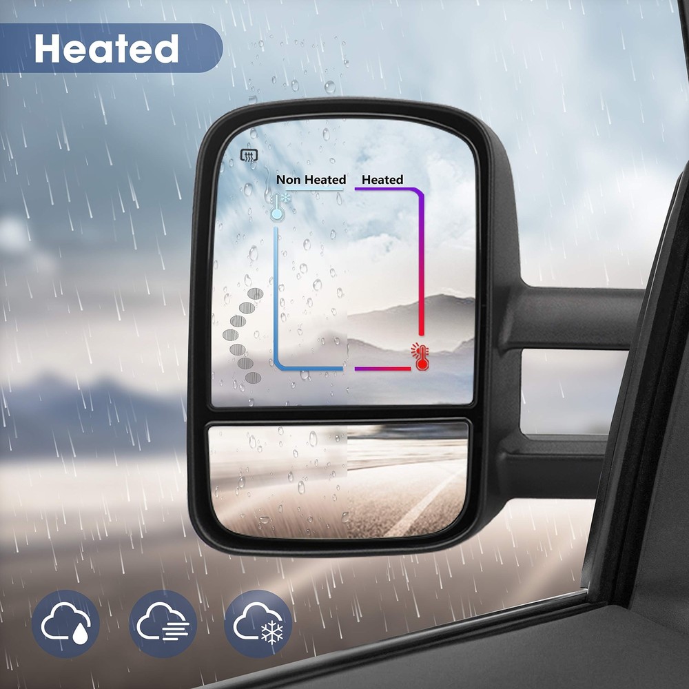 Towing Mirror for Silverado Sierra - Compatible with 2007-2014 Chevy Silverad...