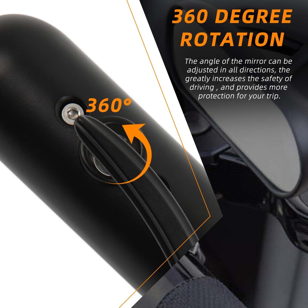 Black Motorcycle Mini Oval Rear View Mirrors For Harley Davidson Custom Bagger