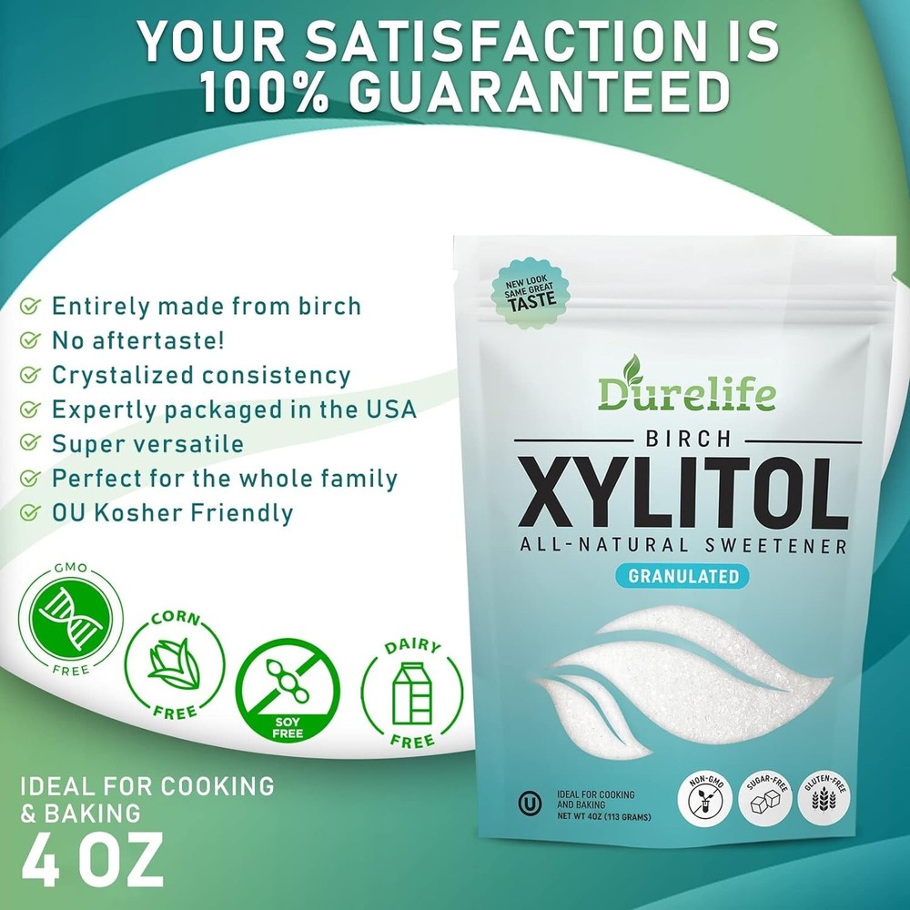 DureLife XYLITOL Sugar Substitute 4OZ SAMPLE SIZE