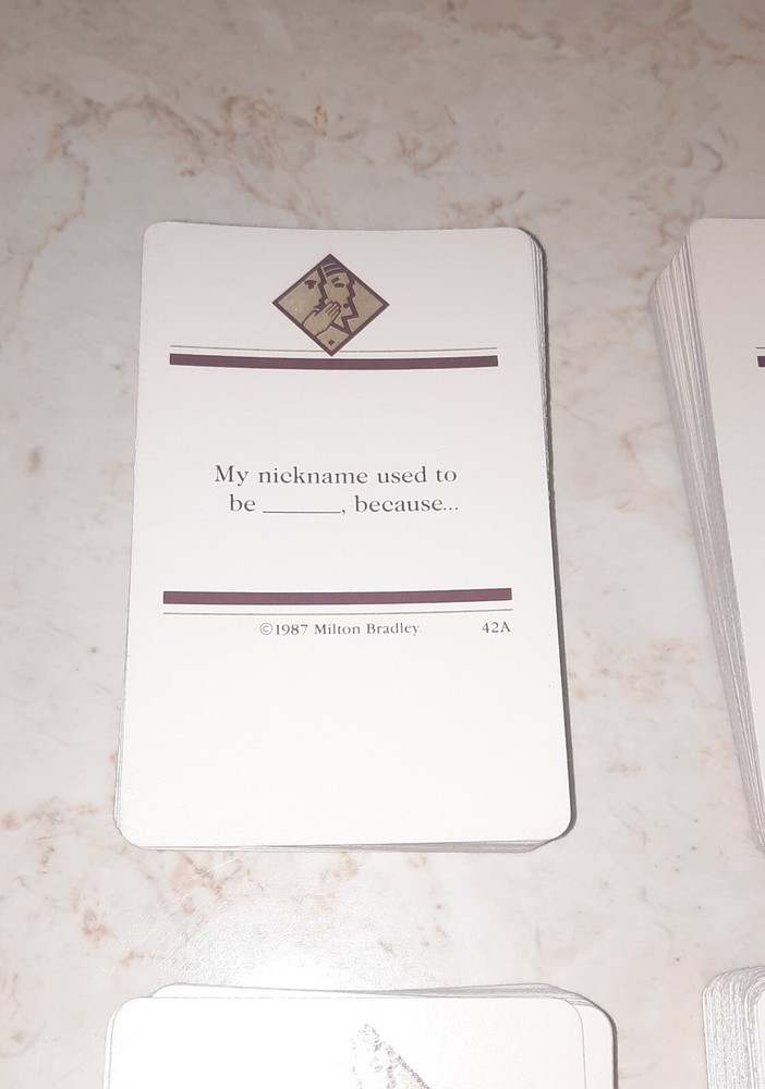 1987 The Secrets Game Replacement Piece CARDS